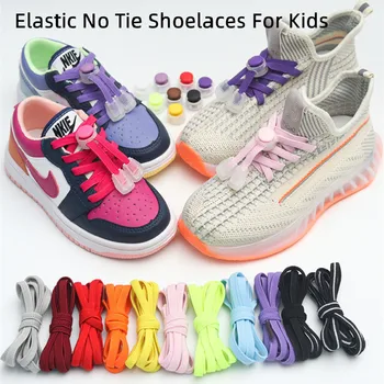 1 Чифт без завязок Ластични шнурове с пружинным ключалка за обувки за деца и възрастни, бързи връзки за обувки, детски маратонки, спортни обувки, директен доставка