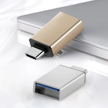 1БР USB-C Тип C мъжки към USB 3.0 женски OTG адаптер за синхронизация на данни за Iphone Macbook метална корона адаптер за лаптоп, смартфон