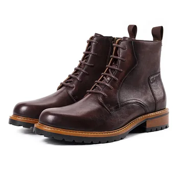 2023 г. есенно-зимни ботильоны Martin в британския стил, ежедневни кратки обувки, мъжки обувки от телешка кожа с горния слой на