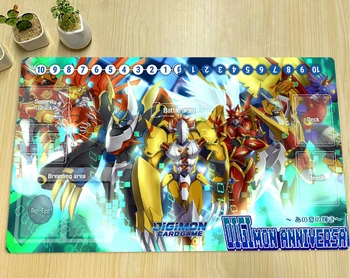Digimon Playmat Война Греймон Дукемон Империалдрамон Настолна Игра DTCG TCG CCG стратегията за Игра на Карти Мат Аниме Подложка За Мишка Настолен Подложка и Чанта