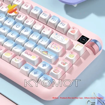 KYOMOT Аниме 158 клавиши капачки за ключове за парти в чест на рождения ден на Профил MDA ISO Оформление на PBT боя Sub за MX преминете механична клавиатура САМ Оформление