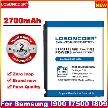 LOSONCOER 2700 ма AB653850CU Батерия за Samsung I809 I900 I7500 GT-I9020 I8000 SCH-i220 I225 i225 SGH-i627 T939 разстояние от sph-D720 A850 M900
