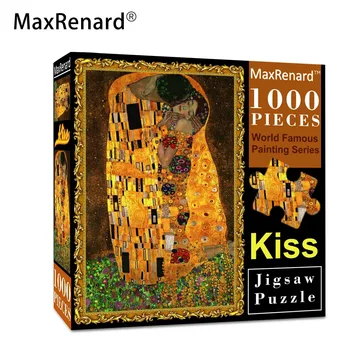 MaxRenard Пъзели от 1000 броя за възрастни 50*70 см Целувка маслени художествени играчки и Семейни игри Декорация на дома, подарък