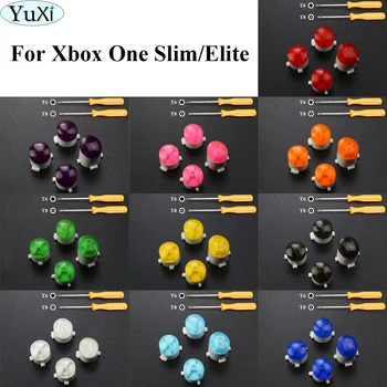 YuXi За Xbox One Тънък Елит Контролер ABXY button Kit Бутона резервни Части За Ремонт на министерството на отбраната Kit Замяна С Отвертка Т8 T6