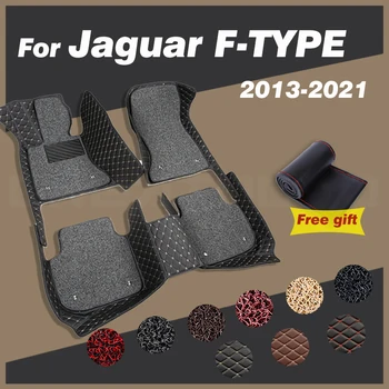 Автомобилни Постелки за Jaguar F-TYPE с Твърд покрив 2013-2019 2020 2021 Авто Подложки За Краката На Поръчка Килим Аксесоари за Интериора на Подробности Украса