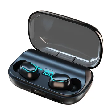 Безжична слушалка T11 TWS V5.0 Bluetooth 9D стерео слушалки с led дисплей IPX7 Водоустойчив сензорни слушалки