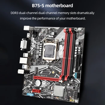 Дънна платка B75-S LGA 1155 Настолни дънни платки Поддържат 4 * DDR3, PC Двоен USB3.0 SATA NVME WIFI Placa Mae 1155 Plate Board