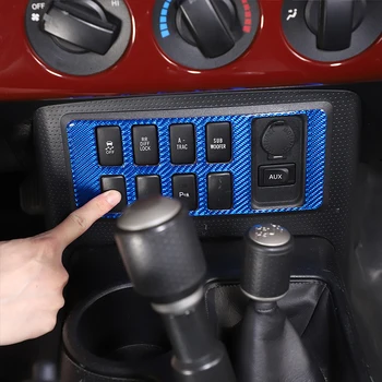 За 2007-2021 Toyota FJ Cruiser от мека въглеродни влакна син цвят, помощ при шофиране на автомобила, декоративна рамка, стикер, аксесоари за интериор на автомобила