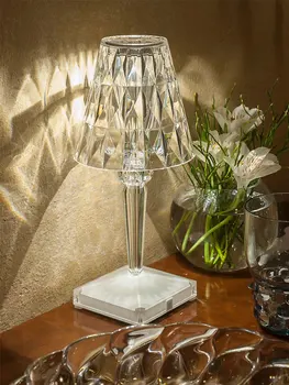 Италианската настолна лампа, за да се учат с диаманти, осветление на творческа личност, led постмодернистская акумулаторна нощна настолна лампа за спални