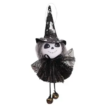 Кукла-вещица-джудже на Хелоуин, окачени ужасяващи декорации за вещици, украса за Хелоуин, домашни вечерни играчки за деца и възрастни