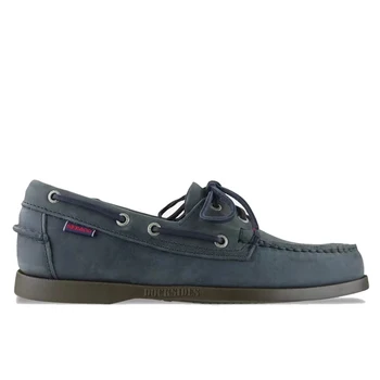 Неподправена обувки Sebago Docksides - специални кожени обувки-лодка дантела с остри пръсти D013