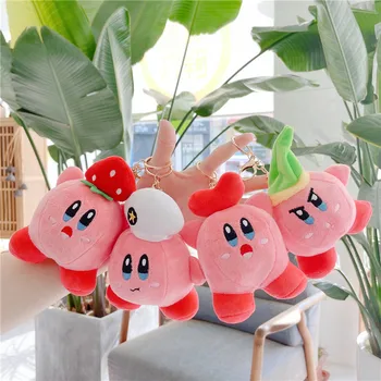 Нов ключодържател Kawaii Kirby, детски ключодържател, сладки плюшени играчки, розови ключодържатели Kirby, играчки за момичета, висулка, аксесоари, подаръци за рожден ден