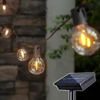 Слънчеви светлини 3 m/5 M/10 m led гирлянди с електрически крушки, приказни светлини, водоустойчив венец за коледно парти, градина, слънчев led лампа на открито
