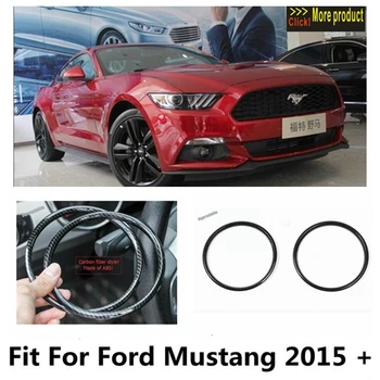 Таблото на автомобила, оборотомер, пръстен за уреди, детайли за бижута, малка перука на темето от ABS-пластмаса, подходящ за Ford Mustang 2015-2018, аксесоари за интериора