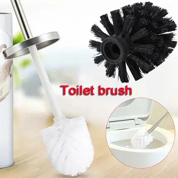 Универсална замяна накрайник за четка за тоалетна, быстросохнущий инструмент за почистване, монтиране на стена или подова четка за почистване на баня