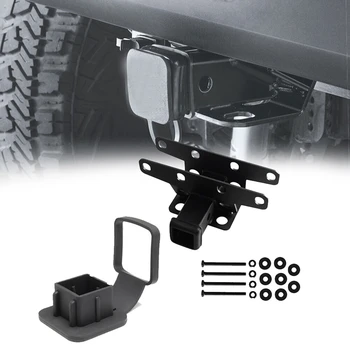 1 комплект Метален Заден Буксировочного устройство За Ремарке С Капак За Теглене на Двигателя За Jeep Wrangler JL/JLU 2018-2023