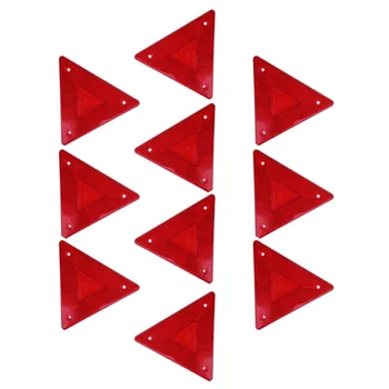 10 бр. автомобилни емблеми триъгълни предупредителен знак, рефлектор, автомобилни пластмасови автоотражатели, задна броня на автомобила