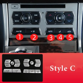 15 бр. стикер на мултимедийни бутона на централното управление на автомобил, тампон върху бутона климатик за Jaguar XF 2012-2015