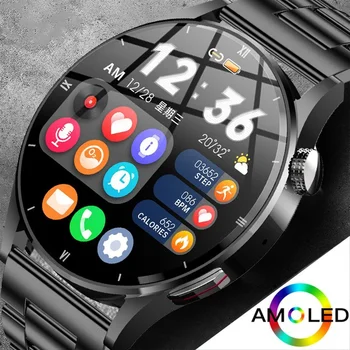 2023 Нови часовници за мъже, умни часовници с AMOLED HD екран, за определяне на температурата на тялото, Ai, интелигентни гласови smart-часовници, часовници за обаждания чрез Bluetooth
