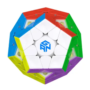 GAN 3X3 Магнитен Куб Megaminxeds GAN Магнитен Куб 3x3x3 Megaminx Магически Куб Gans 3x3x3 Образователен Куб Додекахедрон Скорост Megaminx