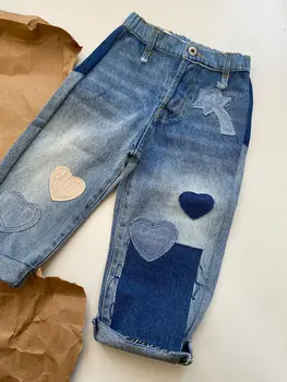 Jenny & Dave / популярни пролет-лято нови универсални панталони ръчно изработени от деним 2023 г., за момчета и момичета - предварителна продажба за деца