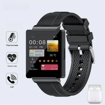 NFC Мъжки и женски умни часовници за фитнес Bluetooth Обадете на сърдечния ритъм неинвазивни измерване на нивото на глюкоза в кръвта гривна смарт часовници