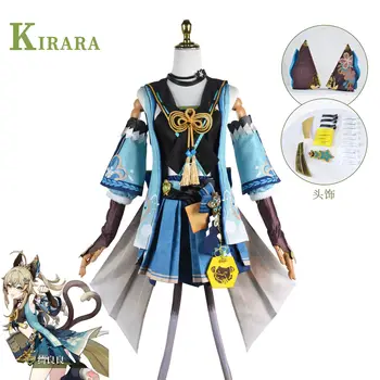 XS-3XL в наличност костюм за cosplay Genshin Impact Kirara, пълен комплект аксесоари за ролеви игри, костюм, перука за cosplay Kirara
