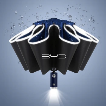 Авто Чадър Със светодиодна подсветка В Светлоотразяващите Ивица Чадър За BYD F3 E6 Юан Plus Atto F0 G3 I3 Ea1 Song Max Tang Dmi F3 2014 G6