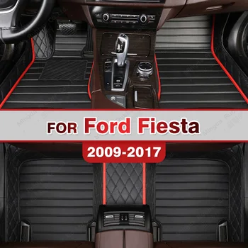 Автомобилни стелки за Ford Fiesta 2009 2010 2011 2012 2013 2014 2015 2016 2017, автомобилни накладки за краката, аксесоари за интериора