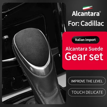 Алкантара дръжка на скоростния Капак на лоста за Cadillac ATS ATS-L XTS 2013-2023 Дръжка за превключване на предавките на превозното средство, тампон на формоване