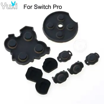 Водещ гумена тампон YuXi, кръстосана бутон, Dpad за контролер Nintend NS Switch Pro, комплект силиконови бутони
