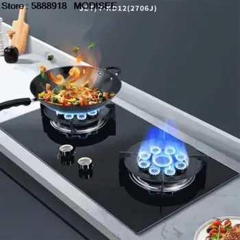 Домакински газови котлони, вградена кухня печка от матирано закалено стъкло, печка на пропан-бутан газ, готварска печка с 2 котлона