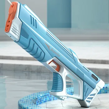 Електрически Воден Пистолет Автоматичен Индукционный Водопоглощающий Супер силен вятър Burst Watergun за Детски Летни Плажни и Водни Развлечения Играчки