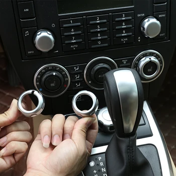 За Land Rover Freelander 2 LR2 2007-2015 Копчета за Регулиране на силата на звука на колата и Климатика Режийни Етикети ABS Матирана Хромирана Защита на Дръжки