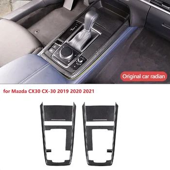 За Mazda CX CX30-30 2019 2020 2021 Централна панел за управление на автомобил от въглеродни влакна, ABS, покритие на панела за управление, промяна на интериора кутия