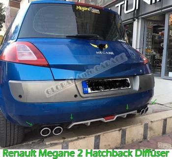 За Renault Megane 2 хетчбек 2002 2003 2004 2005 2006 2007 2008 Дифузер на задната броня удължител за закрепване на авто универсален