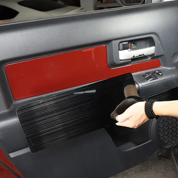 За Toyota FJ Cruiser 2007-2021 Стикер на декоративна лента вътрешната врата на колата Аксесоари за защита на врата панели от неръждаема стомана