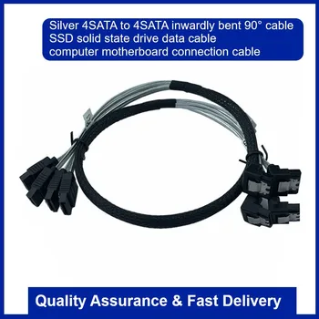 Кабел Sata от 4 SATA до 4 SATA високоскоростен 6 Gbit/с 4 порта/комплект с високо качество за сървър 0,5 метър 1 метър