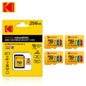Карта памет Kodak Високоскоростен 32 GB A1 Class 10 UHS-I 32 GB 64 GB Micro SD Карта V30 U3 512 GB TF Карта за Камерата на Смартфона Игри