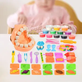 Комплект пластелин за скулптура и Художествени занаяти комплект за игра на цветове Ролеви игри с аксесоари за деца, подарък за момчета