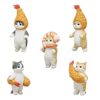 Котка-гашагон с печени скариди - 1 бр. Колекционерски фигурки - Забавните, универсално бижу - Изработени от здрава пластмасова играчка-капсули