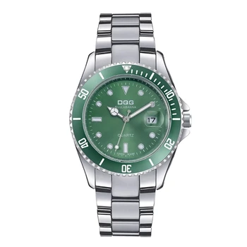 Лидер в продажбите, мъжки часовници, луксозни часовници марка, модерни кварцови часовници, мъжки часовници с тези на датата от неръждаема стомана, мъжки ежедневни спортни зелени часовници