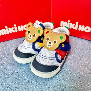 Лятна детски обувки Miki, двухсекционные окото цветни сандали Bear King за деца