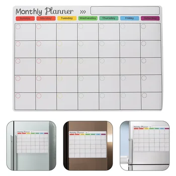 Месечна бяла дъска Календар сухо изтриване на разписания дъска за планиране на магнитни дъски, Празен хладилник