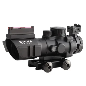Нов Оптичен Мерник SPINA 4x32 CB Red Dot С Рефлекс Тактически Оптичен Прицел RGB Окото 20 мм За Ловен Поглед