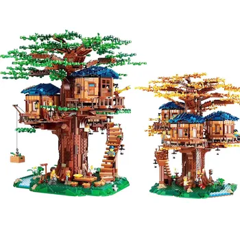 Новост В присъствието на 21318 Нова Къща дърво и Най-Страхотни Идеи за Модел 2000 + Бр Строителни Блокове, Тухли Детски Образователни Играчки за Коледни Подаръци