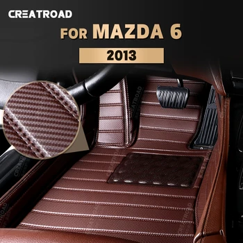 Обичай подложки, изработени от въглеродни влакна за Mazda 6 ATENZA 2013, carpeted floor, за краката, автомобилни аксесоари за интериора