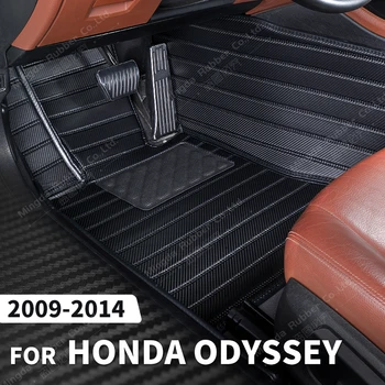 Обичай Подложки, изработени От Въглеродни Влакна За Honda Odyssey 7-Seat 2009-2014 10 11 12 13 Фута Carpeted Floor Аксесоари За Интериор на Автомобил