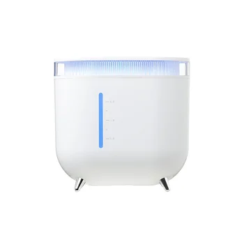Овлажнител за въздух с обем 2 л, дифузер на етерично масло за ароматерапия с атмосферата осветление за спалня, бял