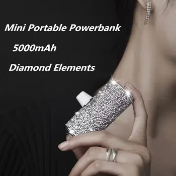 Преносимо зарядно Power Bank Mini Powerbank 5000 ма с бързо зареждане 18 W, резервна външна батерия за iPhone 13 14 Samsung S22